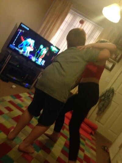 YouTube isn't just for watching Minecraft videos - just type in Just Dance and you get all the Just Dance songs with their moves so you can dance along together.