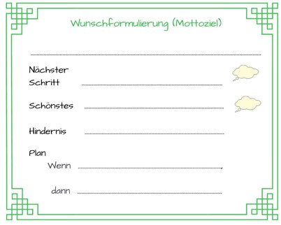 Erinnerungshilfe zur Zielerreichung