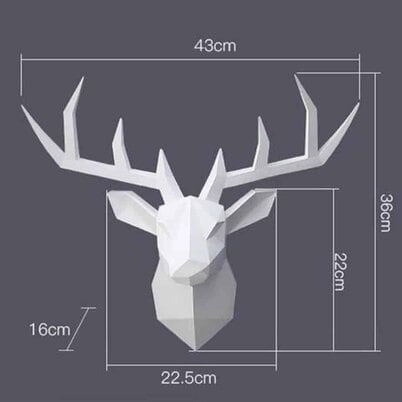 geometric resin stag heads