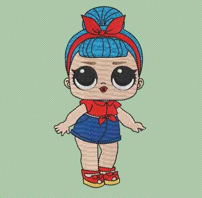 lol doll machine embroidery design