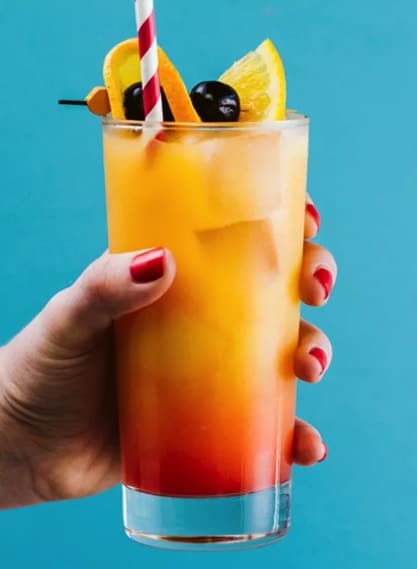 Mango tequila sunrise