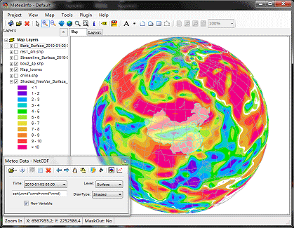 MeteoInfo, a open source tool that combines data visualization with spatial analysis.