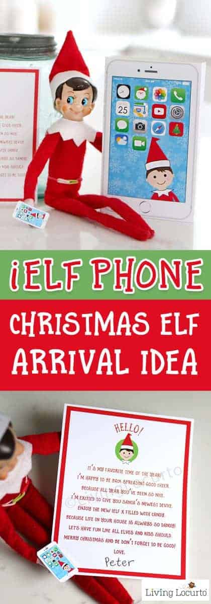 Elf Phone Printable Easy Christmas Elf Arrival Idea