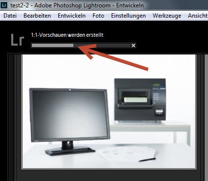 Erstellung der Vorschauen im Hintergrund nach dem Import