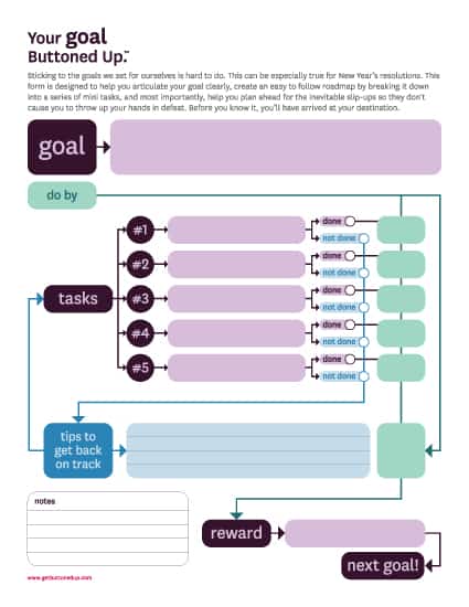 Free Printable Goals Sheet - Living Locurto