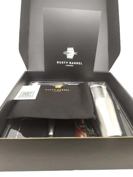 Image shows the internal black gift box.