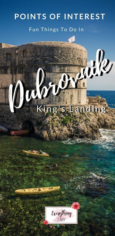 #Dubrovnik #DubrovnikOldTown #DubrovnikCroatia | Points of Interest: Fun Things To Do In Dubrovnik (King’s Landing) Things to Do in Dubrovnik
