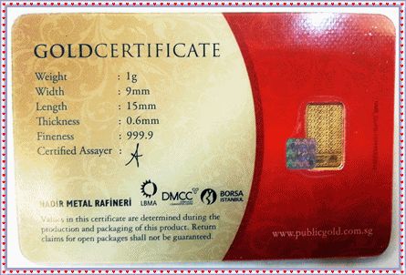 Pelaburan Emas Public Gold Malaysia