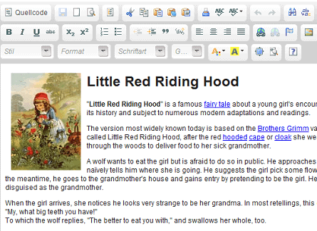 WYSIWYG example