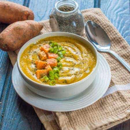 Squash and sweet potato soup