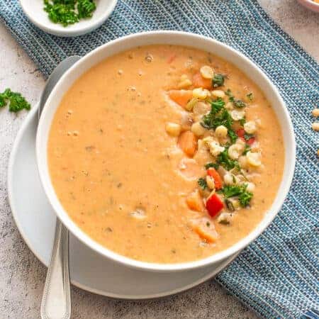 Close up of the soup