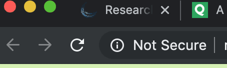 Example of a website that is not secure without a padlock icon | Kanuka Digital