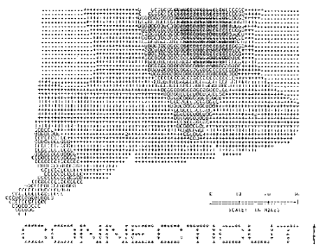 SYMAP Connecticut Map (M. Friendly and D.J. Denis Early SYMAP image of Connecticut 2001)