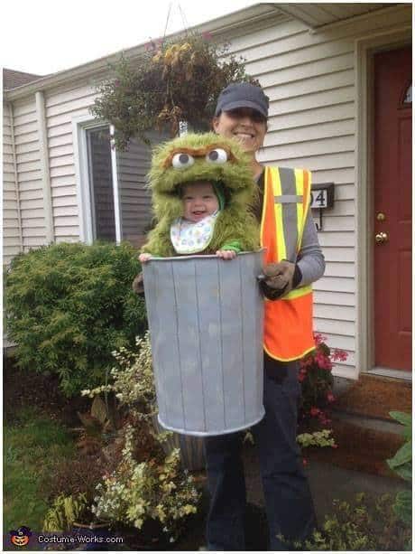 セサミストリートのオスカー・ザ・グロウチ。 - Cute Kids Halloween Costumes! ハロウィンのコスチュームをDIYで作るアイデア25選。 