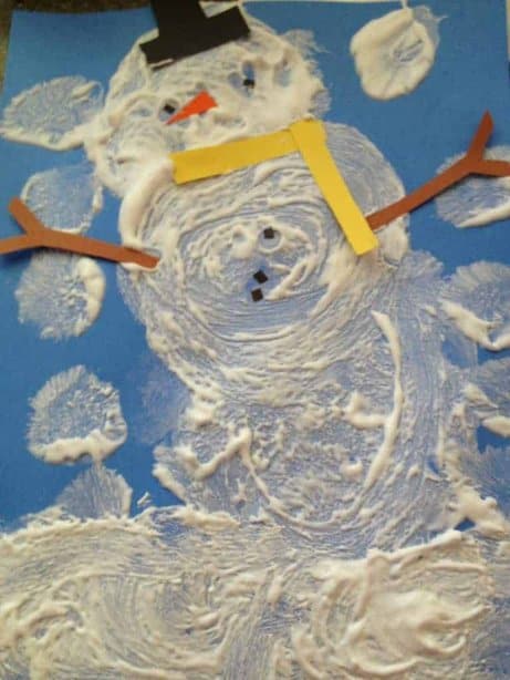 How To Make A Puffy Painted Snowman With Shaving Cream