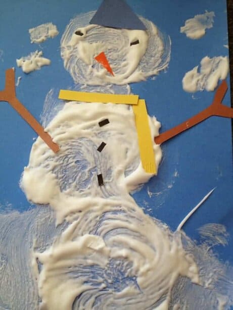 How To Make A Puffy Painted Snowman With Shaving Cream
