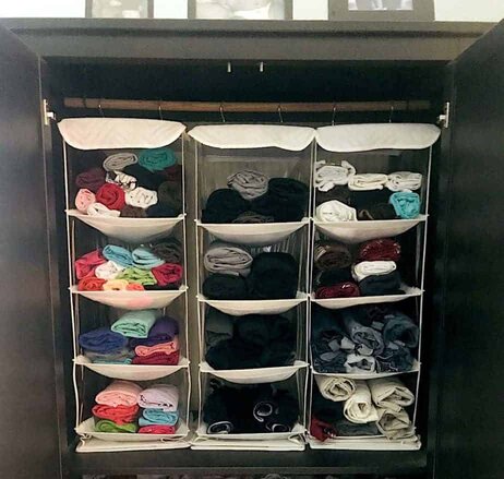 DIY Bedroom Organization - Hanging Shelves