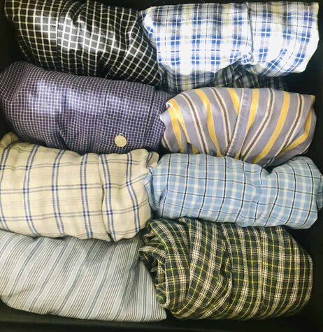Organizing a bedroom armoire: file folding