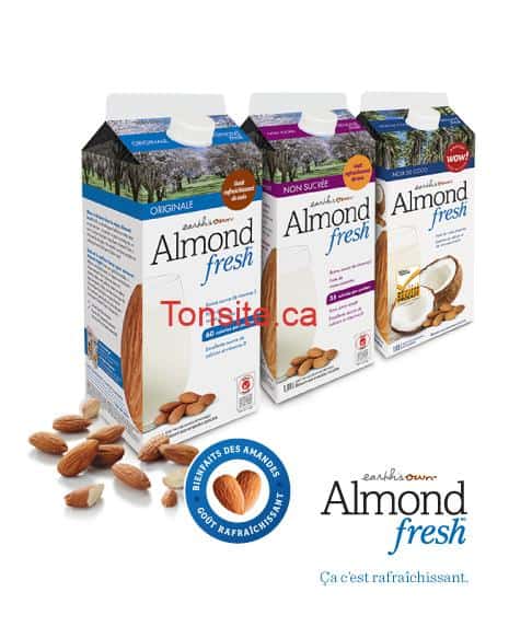 Coupon rabais de 75¢ sur n'importe quelle Earth's Own Almond Fresh 1.89 L almond fresh 1 - Coupon rabais de 75¢ sur n'importe quelle Earth's Own Almond Fresh 1.89 L