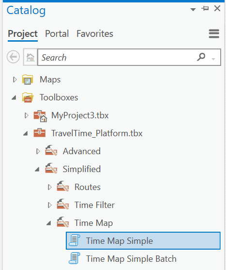 Time map geoprocessing tool in ArcGIS.