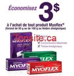 Coupon rabais à imprimer de 3$ à l'achat de tout produits Myoflex ! myoflex coupon - Coupon rabais à imprimer de 3$ à l'achat de tout produits Myoflex !