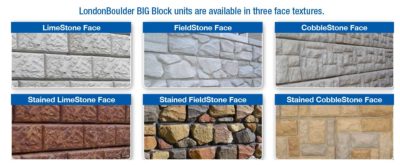 Precast Concrete London Boulder Textures Stain