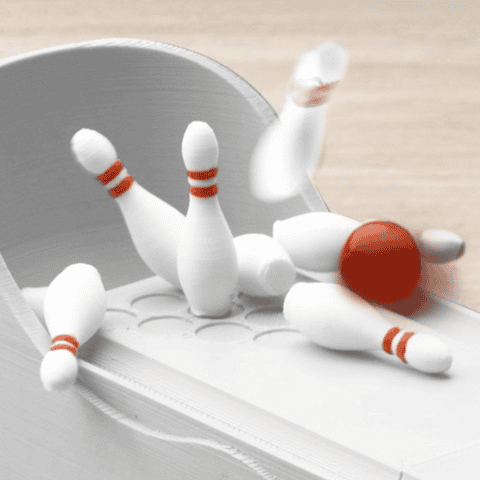 3d printed mini bowling game