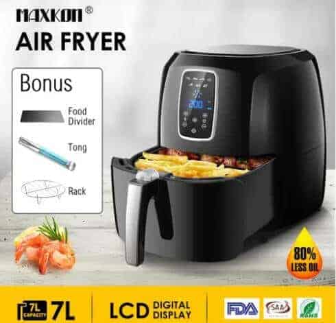 Maxkon Air Fryer with 7L Large Capacity Maxkon Air Fryer with 7L 空气炸锅推荐