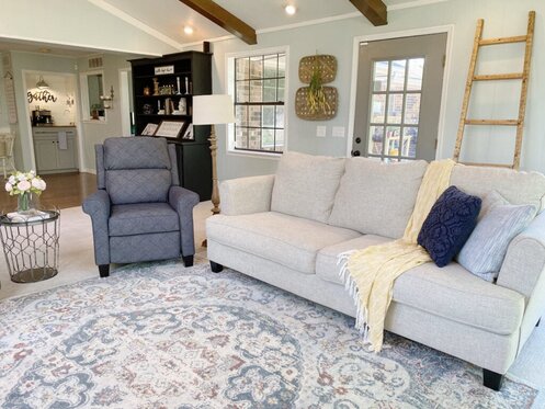 farmhouse paint colors couch with throw and pillows