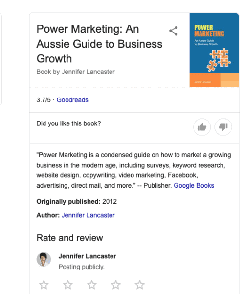 knowledge graph example - book