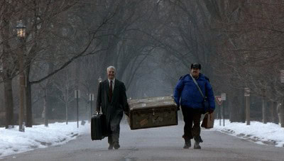 John cand and steve martin walking home for the holidays.