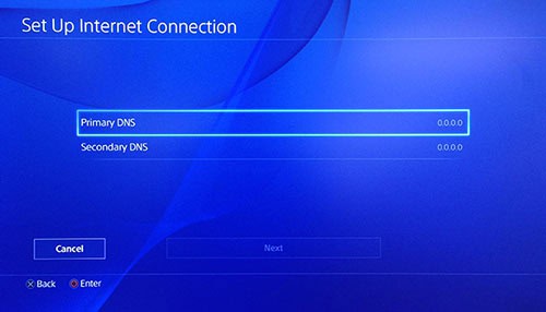 sony playstation dns