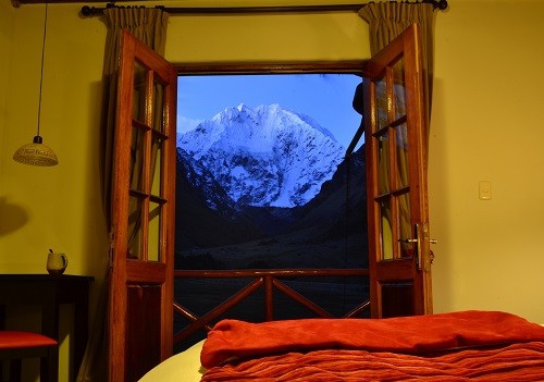 Day 1 - View from Salkantay Lodge. Image courtesy Lenore Parr