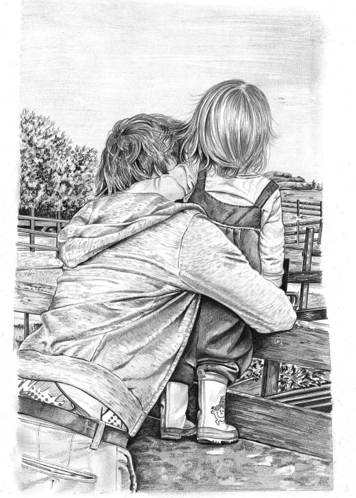 Family Portrait Drawings by Angela - Pencil Sketch Portraits