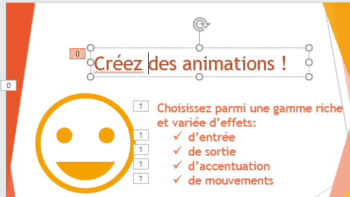 Ordre des animations PowerPoint