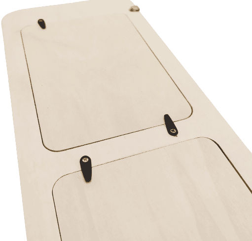 Image shows the reverse of the cricket bat. It shows where to place a photograph.