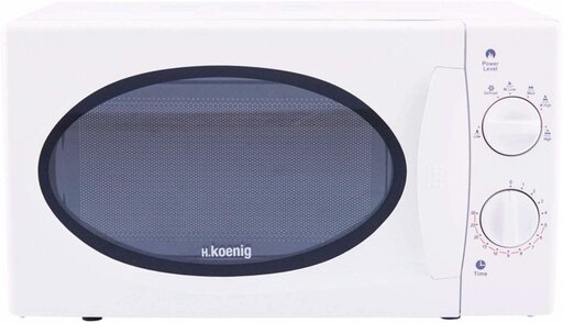 Résultat de recherche d'images pour "H.Koenig Micro-ondes VIO6 Compact 20L Blanc, Puissant 700W, Plateau tournant 24,5cm, Multifonction 5 niveaux de chauffe et fonction décongélation"