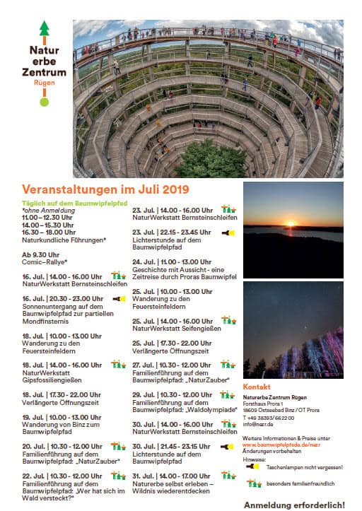 Natural Heritage Centre Prora-July events 2019