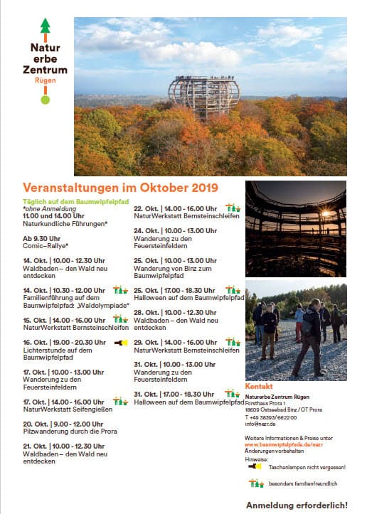 Events Nature Heritage Centre Prora-October 2019