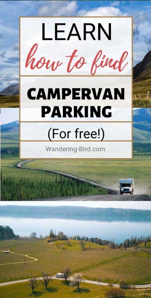 Awesome campervan living tips- including how to find the best campervan parking spots for free! Everything you need to know for campervan life on a budget. #campervan #campervanlife #vanlife