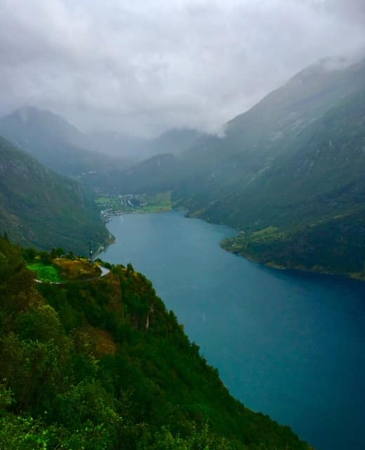 Geiranger view from Eagle Road.