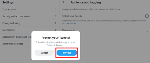 twitter private profile