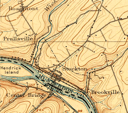 Detail of USGS Map of New Jersey, 1906