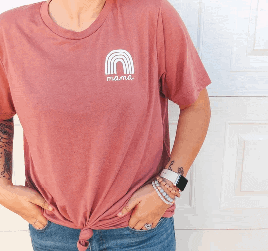 mama rainbow tshirt