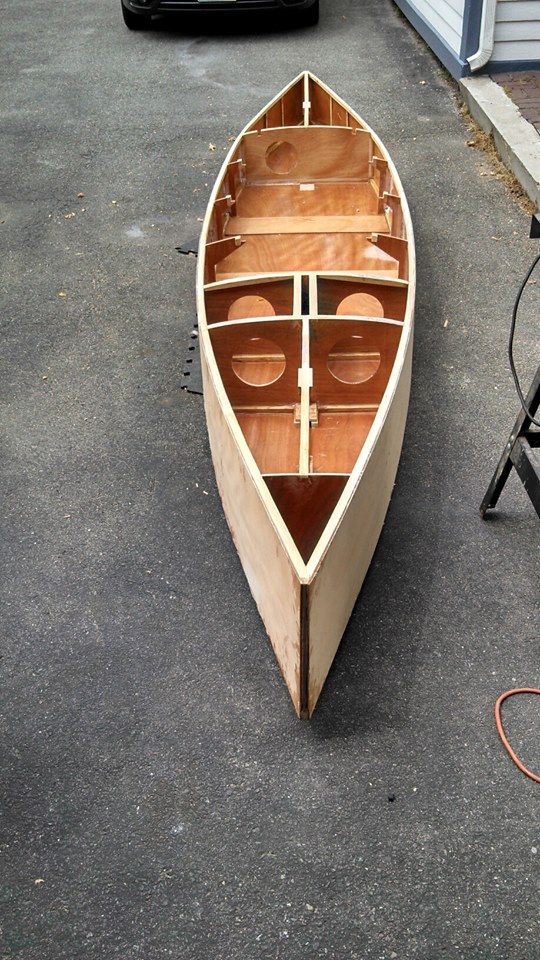 Andrew enjoys strong winds in his BETH sailing canoe Storer Boat Plans in Wood and Plywood