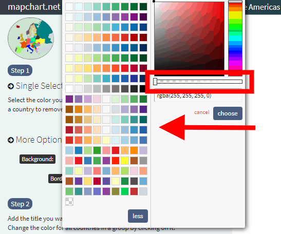Opacity slider transparent background