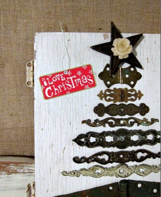 DIY Christmas Tree Idea Using Reclaimed Hardware