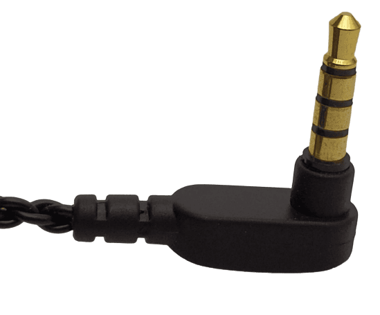 Image shows the jack plug in an upward position.