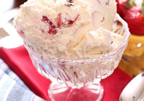 A bowl of strawberry ice cream | One Dish Kitchen