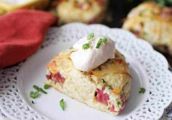 Small Batch Ham and Gruyere Scones | One Dish Kitchen